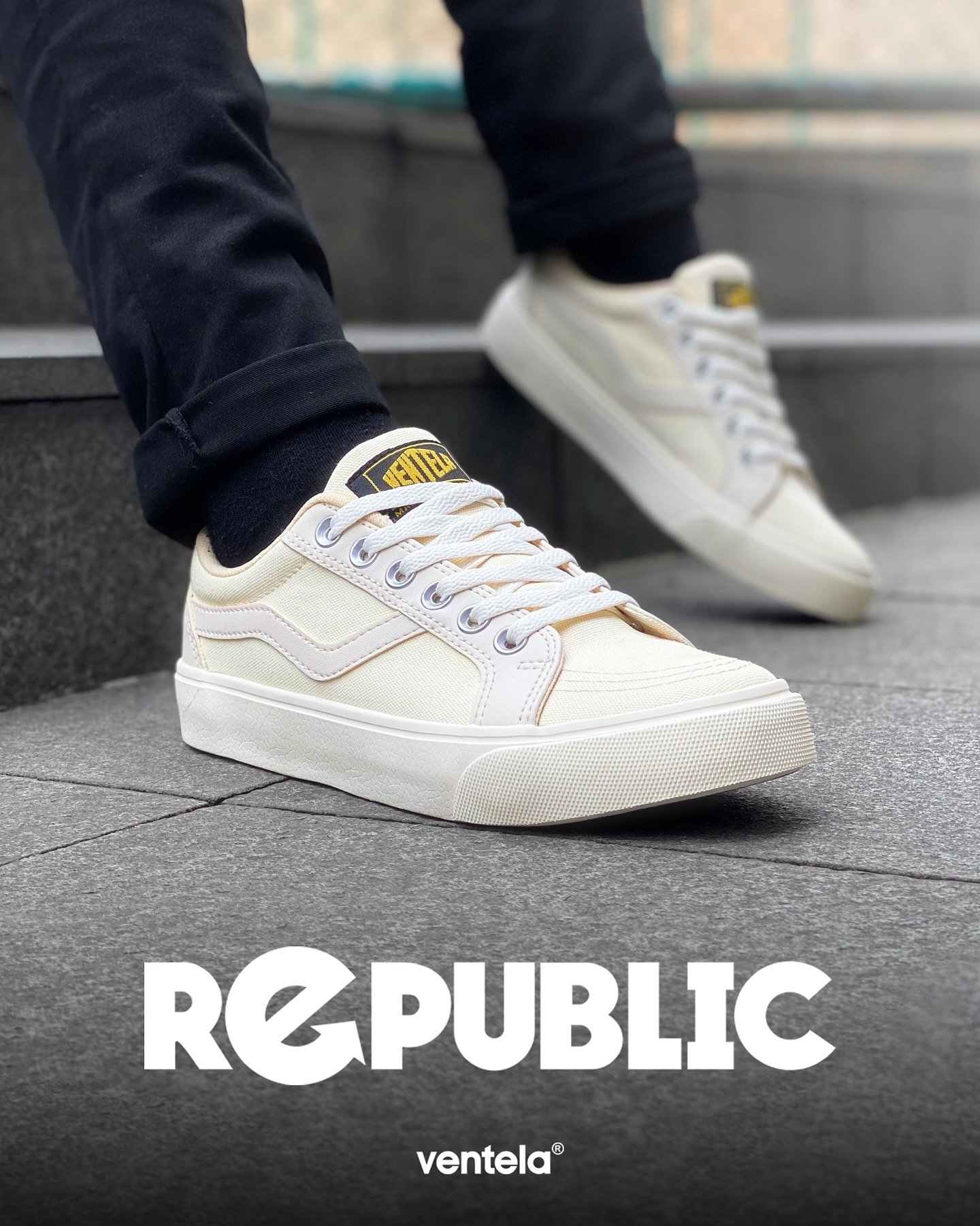 Sepatu Ventela Republic Low Cream